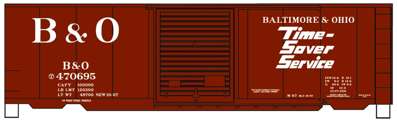 Accurail H.O. Scale 8130.1 Baltimore & Ohio 40&