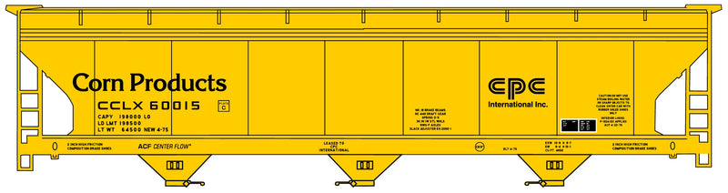 Accurail HO Scale 81372 Corn Products 3-Bay ACF Covered Hopper