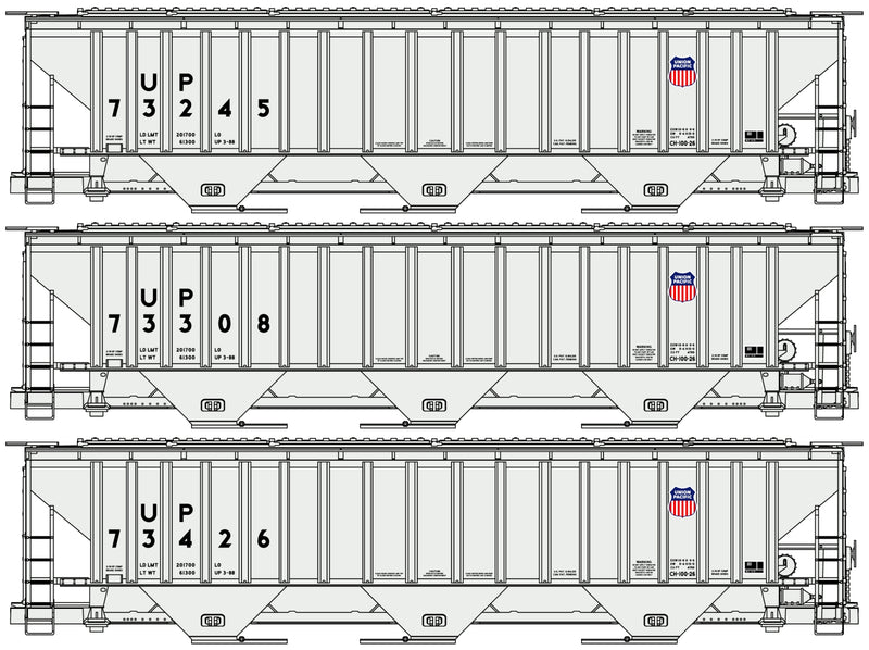 Accurail H.O. Scale 81381 Union Pacific Pullman Standard Covered Hopper 73426