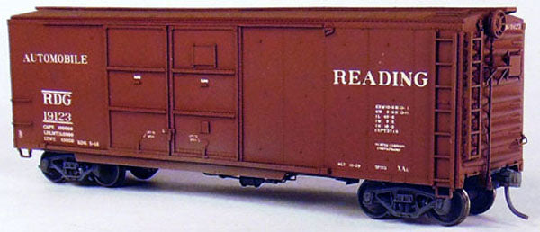 Funaro & Camerlengo H.O. Scale 8395 Reading XAe ONE PIECE BODY Steel Automobile Boxcar with Reading Roman Decals