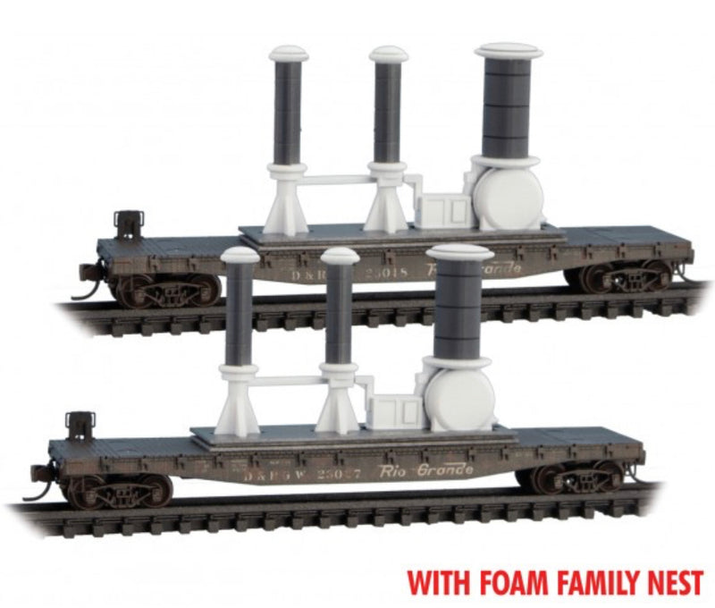 Micro-Trains N Scale D&RGW weathered w/power load 2-pk  993 02 232 FAMILY FOAM