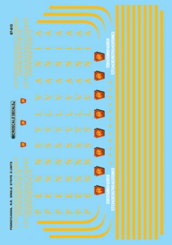 Microscale Decals HO Scale 87-810 Pennsylvania Railroad E-Units Diesel ...