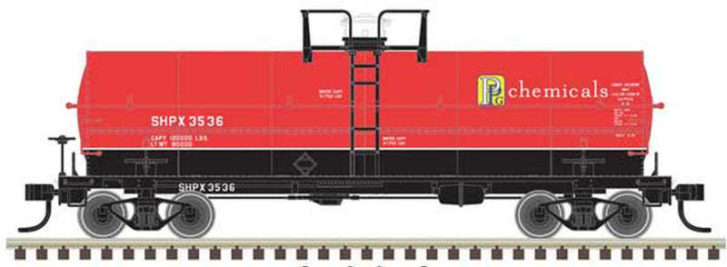 Atlas H.O. Scale 20 004 677 11,000 Gallon Tank Car PPG Chemicals 3536