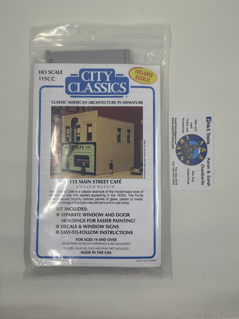 City Classics H.O. Scale 115 Main Street Cafe