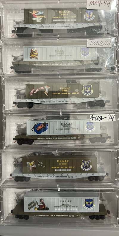 Micro-Trains N-Scale Nose Art Set 12 Cars One Locomotive