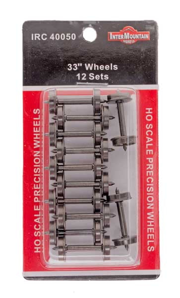 InterMountain H.O. 33” Metal Wheels 12 sets 40050