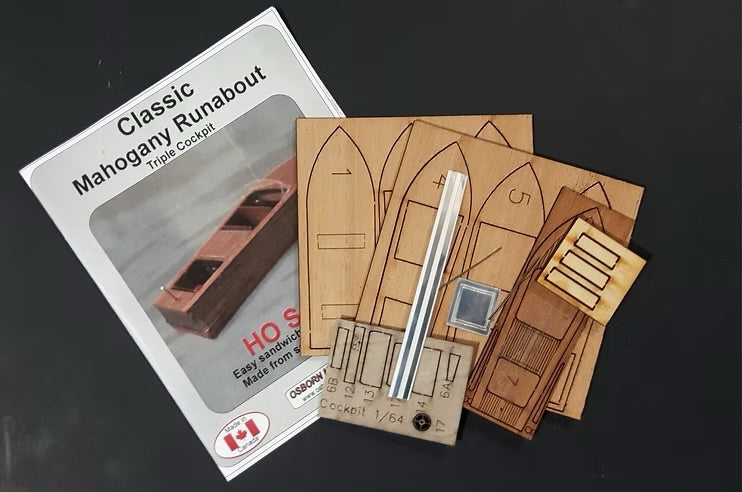 Osborn Model Kits H.O. Scale 1003 Classis Mahogany Runabout