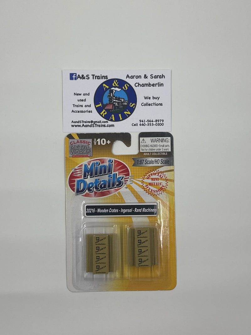 Mini Details H.O. Scale 20216 Wooden Crates - Ingersol - Rand Machinery