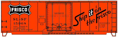 Accurail H.O. Scale 3138 SL-SF (Frisco) 40’ Plug Door Insulated Steel Boxcar