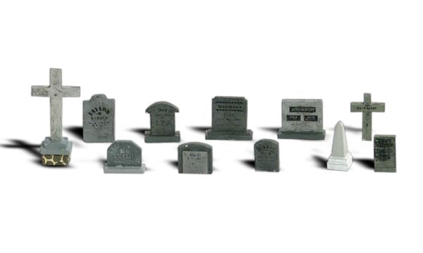 Woodland Scenics Scenic Accents N Scale Scale A2164 Tombstones