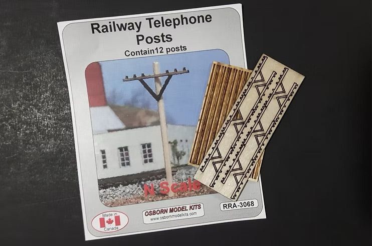 Osborn Model Kits N Scale 3068 Railway Telephone Posts