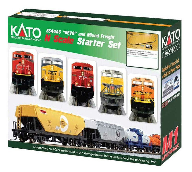 Kato N Scale 106-0021 CSX Box Car ES44DC Starter Set