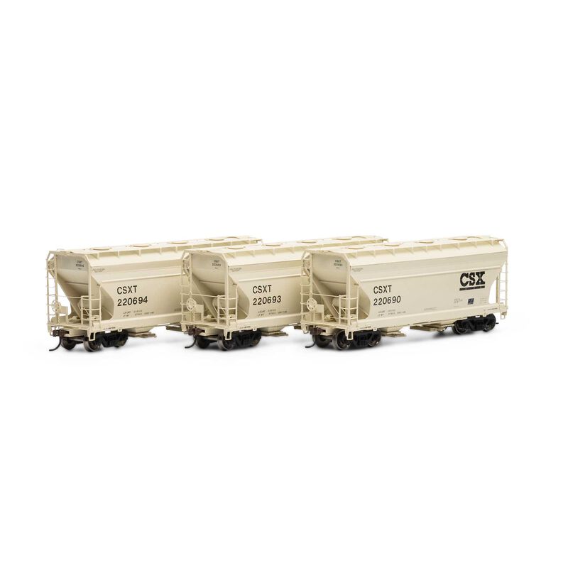Athearn HO ACF 2970 Covered Hopper, CSXT (3)