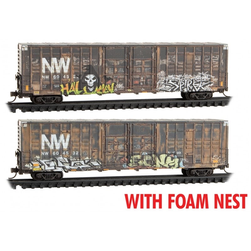 Micro-Trains N Scale NS/ex-N&W weathered 2-Pack FOAM 993 05 058
