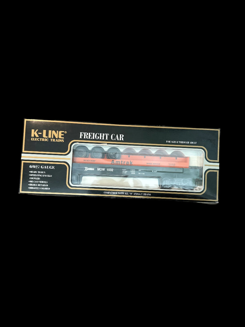 Legacy K-Line - O-Scale - Classic Flat Car w/ Wheels - Amtrak - No. 1032 - K661-1032