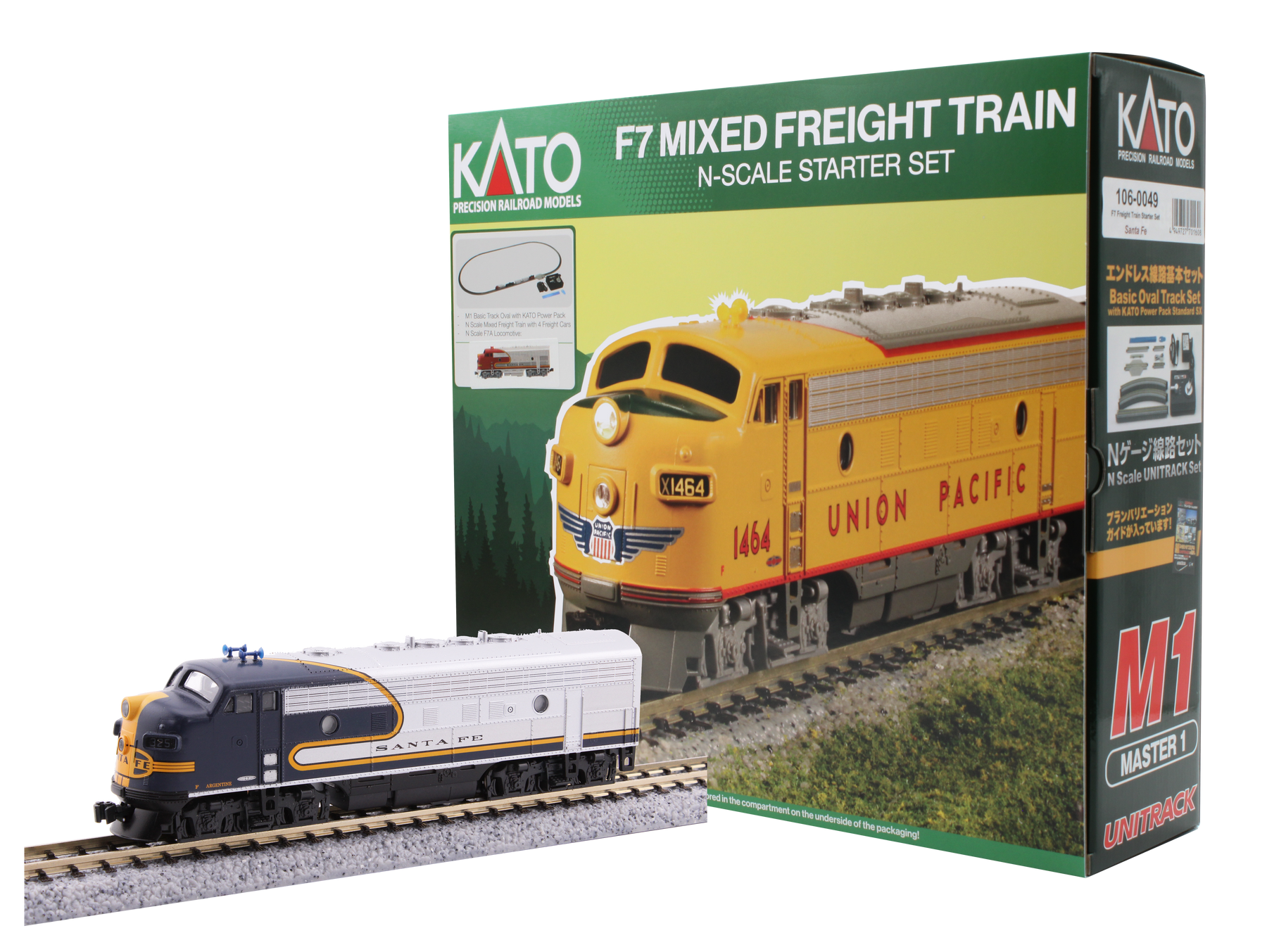 Kato N Scale 106-0051 Freight Train Starter Set - Standard DC -- Santa ...