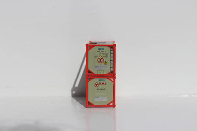 JTC N Scale R.M.I. Global Logistics 20' Standard Tank Container (full length; full width walkway) 205205