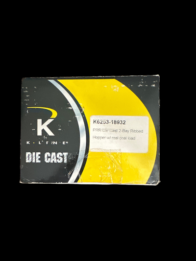 K-Line O-Scale Die Cast 2-Bay Ribbed Hopper 2/ Real Coal Load Pennsylvania No. 220497 (K6253-18932)