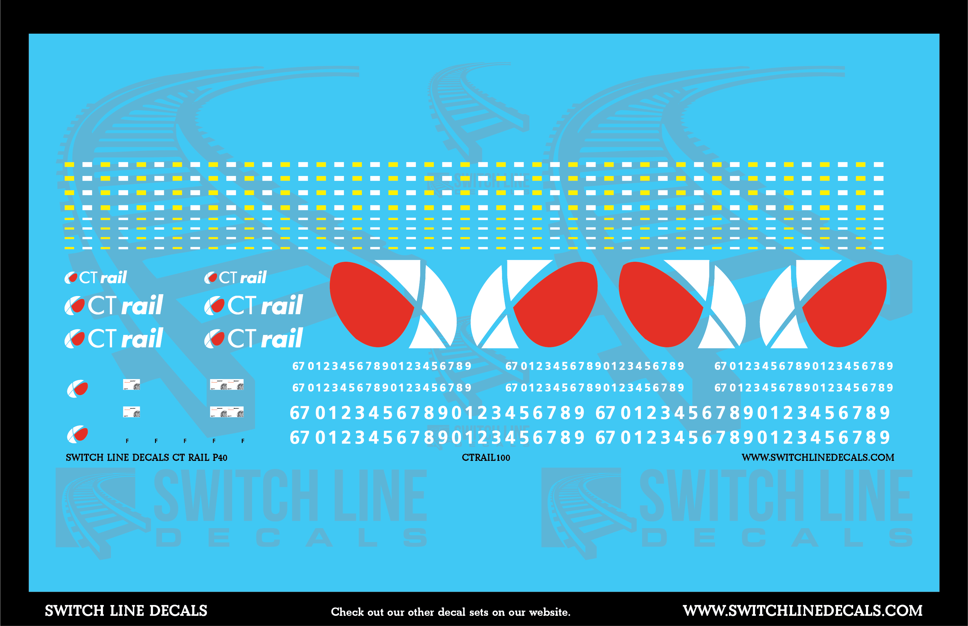 N Scale CT Rail P40 Locomotive Decal Set – A&S Trains