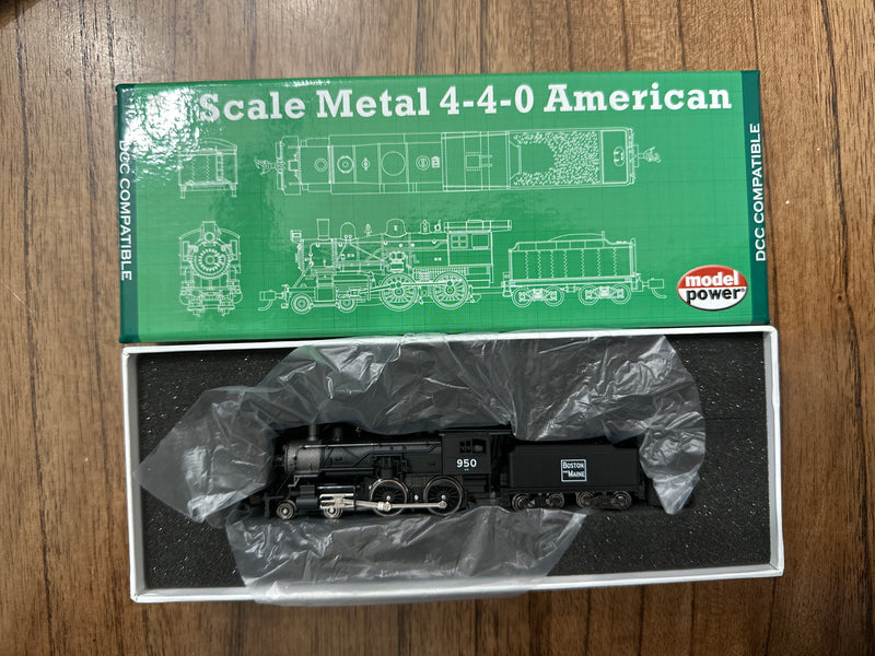 Model Power N-Scale DCC Compatible Metal 4-4.0 American Boston and Maine No. 960 (87622)