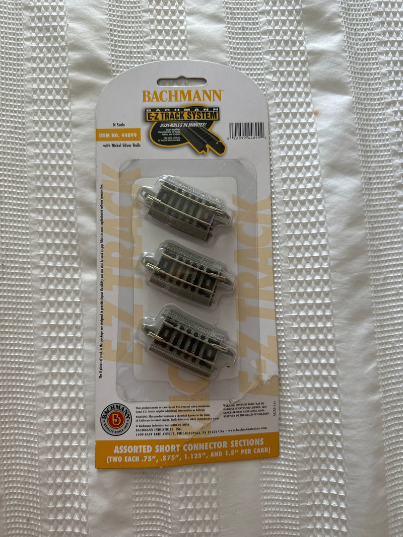 Bachmann - N-Scale - Assorted Short Connector Sections - with Nickel Silver Rails - 44899