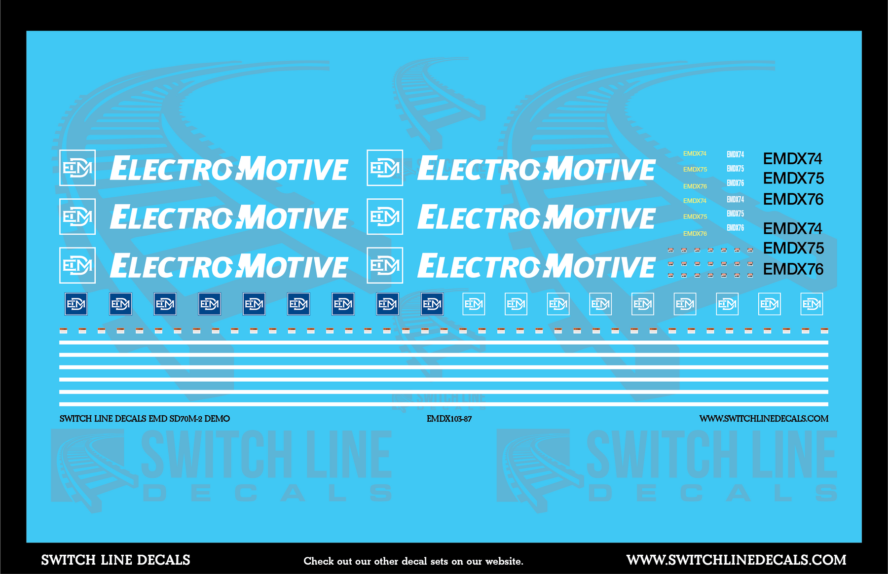 HO Scale EMD SD70M-2 Demo Locomotive Decal Set – A&S Trains