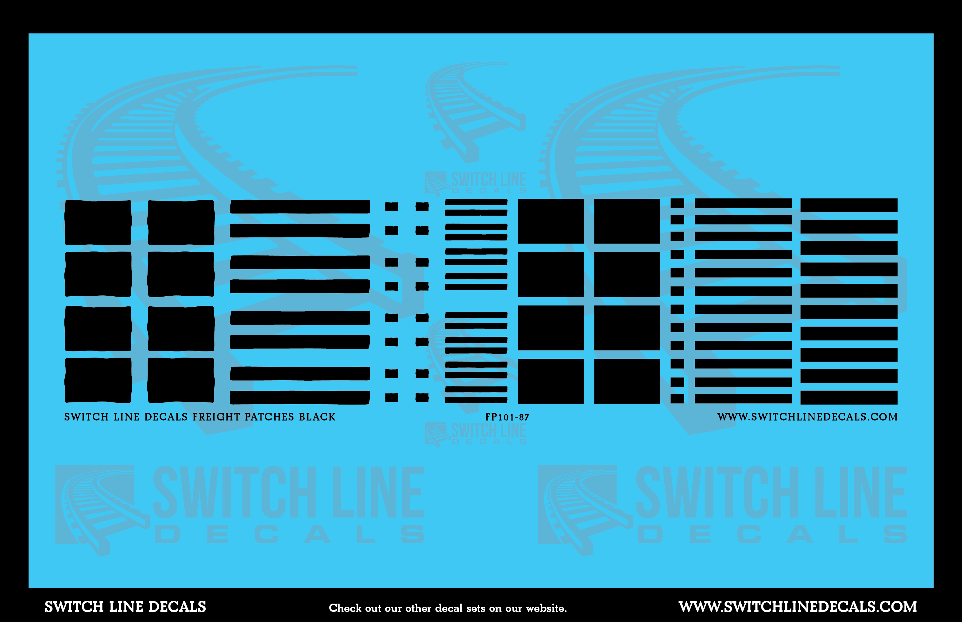 HO Scale Black Freight Patches Decal Set – A&S Trains