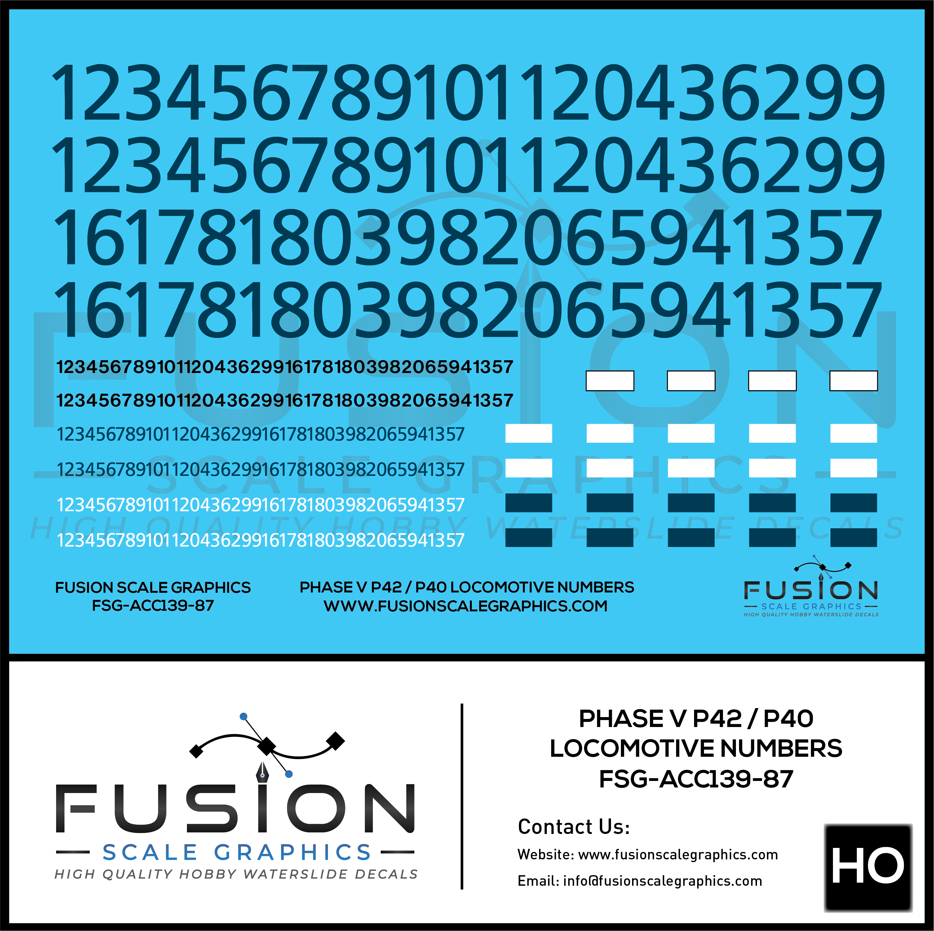 HO Scale Phase V P42 / P40 Locomotives Decal Set – A&S Trains