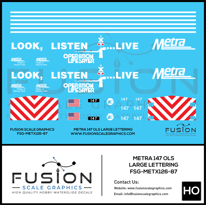 HO Scale Metra F40PH 147 Operation Lifesaver Large Lettering Locomotiv ...