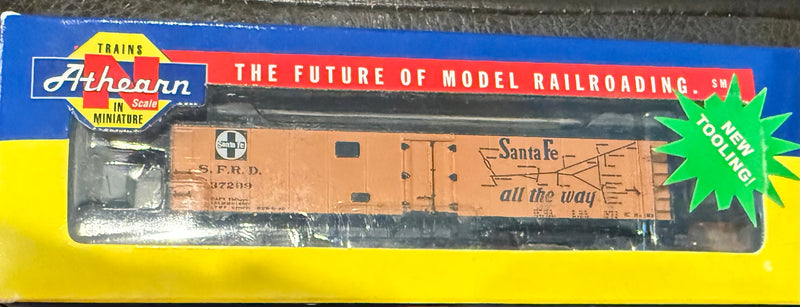 Athearn N Scale A.T.S.F. Grand Canyon 50’ Ice Bunker Reefer Early Map 27337 11566