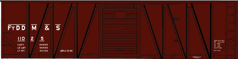 Accurail H.O. Scale 4119 40’ Wood Boxcar Ft. DDM-S 11028