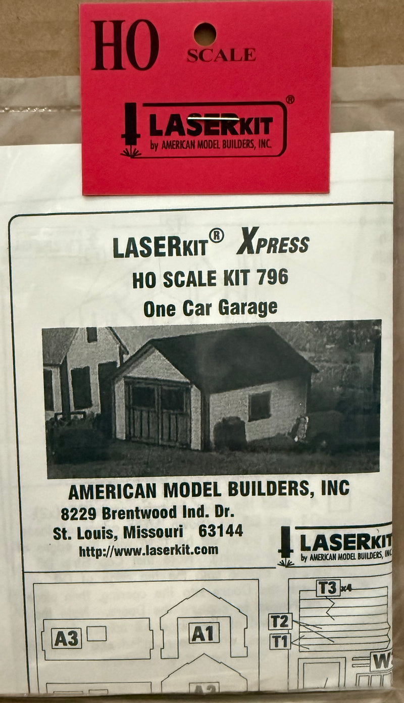 American Model Builders H.O. Scale 796 One Car Express Garage Kit
