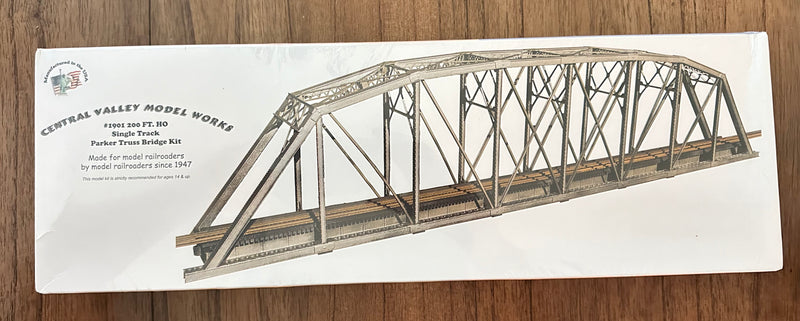 Central Valley HO-Scale Single Track Parker Truss Bridge Kit (210-1901)