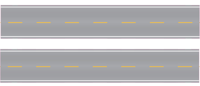 CMR Products N Scale Easy Streets - Straight double passing aged asphalt