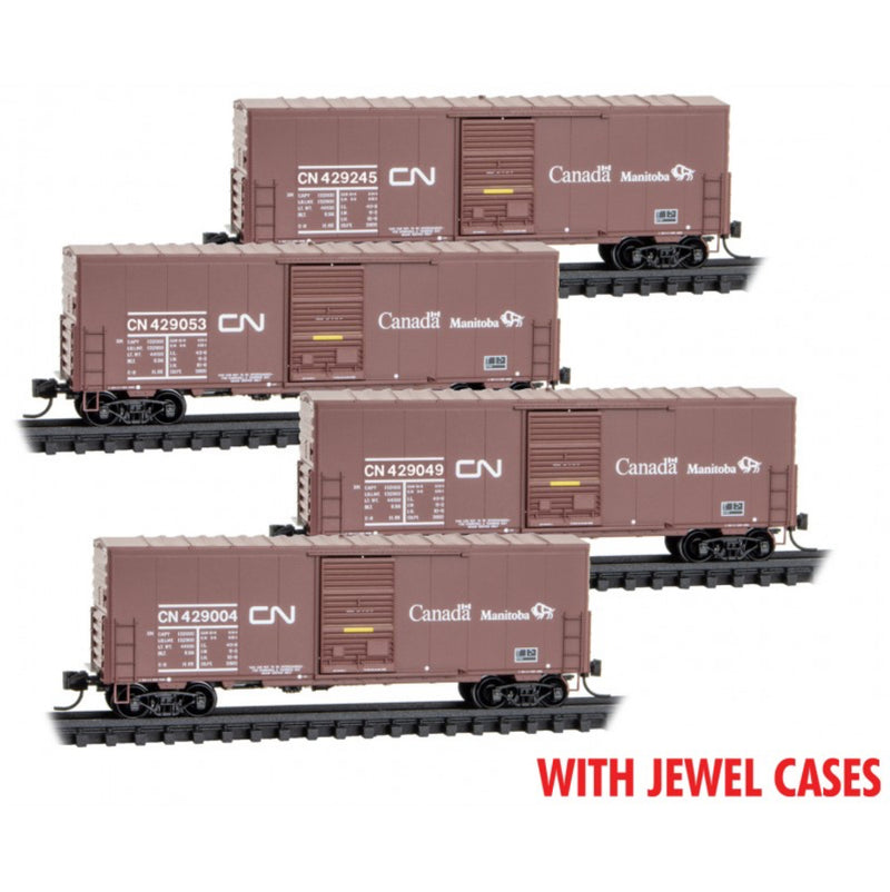 Micro-Trains N Scale 983 02 227 4-car runner pack Canadian National