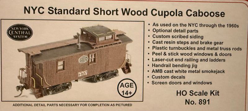 American Model Builders H.O. Scale 891 NYC Standard Short Wood Cupola