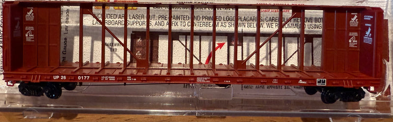 Micro trains N Scale 60’ Centerbeam Flat Car w I-Beam Partition RD