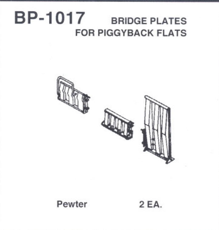 Details West H.O. Scale MU-1017 Bridge Plates for Piggyback Flats 2 ea