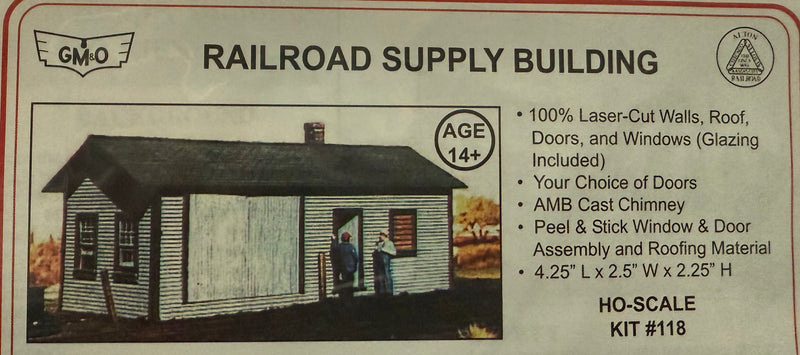 American Model Builders HO Scale 118 Railroad Supply Building Laser Kit