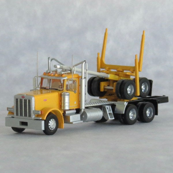 Trainworx N-Scale Peterbilt 379 Log Truck w/ Trailer Yellow