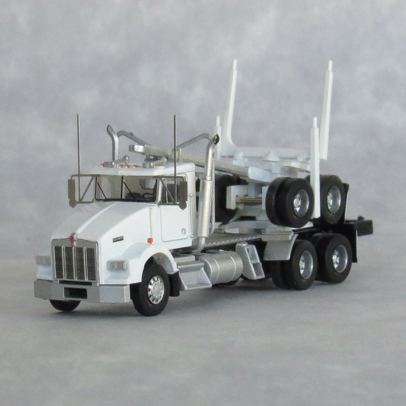 Trainworx N-Scale Kenworth T800 Log Truck w/ Trailer White