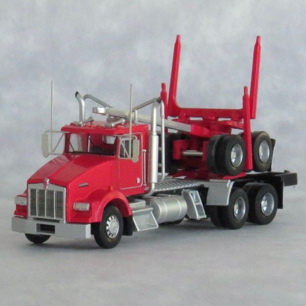 Trainworx N-Scale Kenworth T800 Log Truck w/ Trailer Red