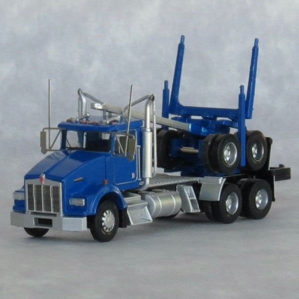 Trainworx N-Scale Kenworth T800 Log Truck w/ Trailer Blue