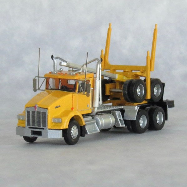Trainworx N-Scale Kenworth T800 Log Truck w/ Trailer yellow