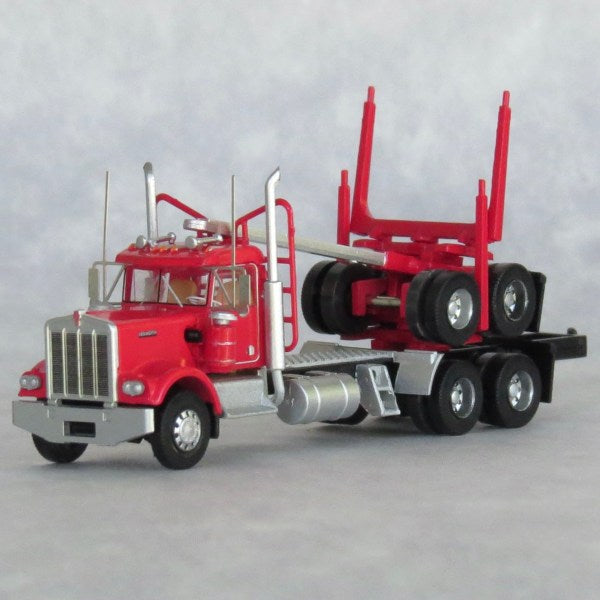 Trainworx N-Scale Kenworth W900 Log Truck w/ Trailer Red
