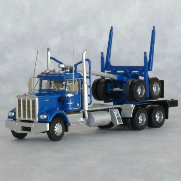 Trainworx N-Scale Kenworth W900 Log Truck w/ Trailer Blue