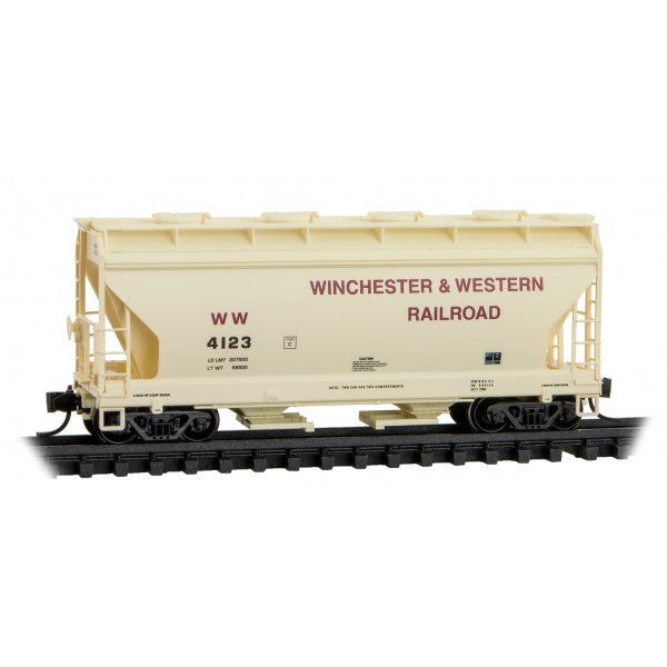 Micro-Trains N Scale Winchester & Western 2-Bay Covered Hopper 092 00 570  Rd