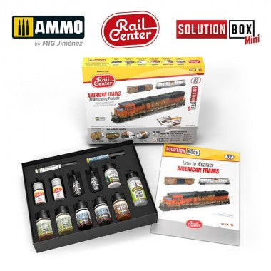 AMMO RAIL CENTER SOLUTION BOX MINI 02 - American Trains. All Weathering Products R-1201