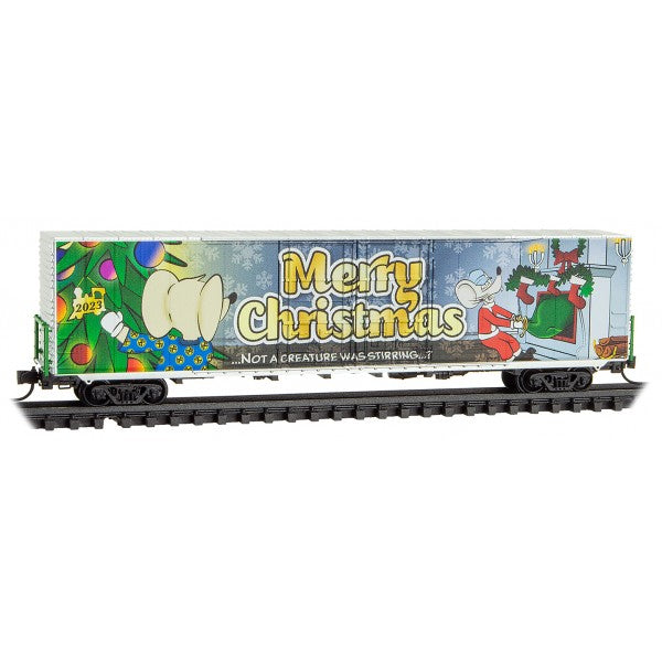 Micro-Trains N Scale Box car 60ft Micro-Mouse Christmas 102 00 280 - 2023