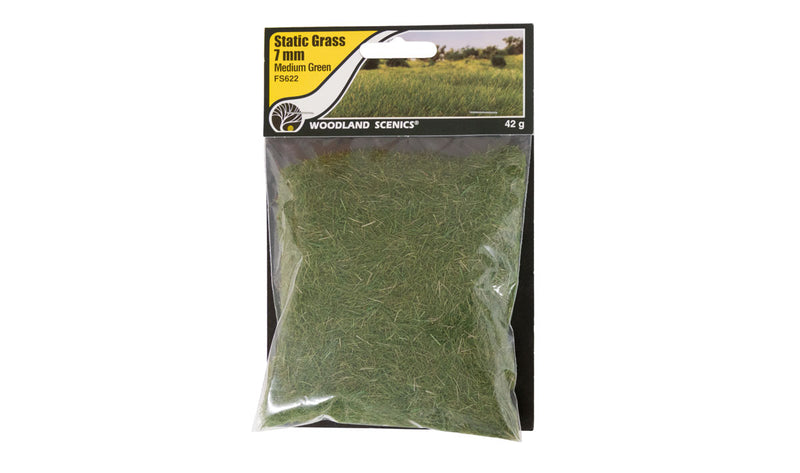 Woodland Scenics Static Grass 7mm - Medium Green 42 g (1.48oz)